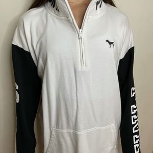 Cute VS pink half zip up sweatshirt